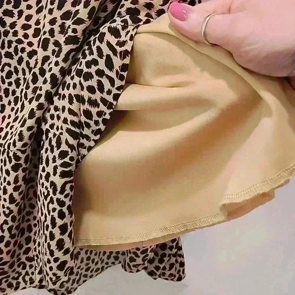 Trixxi Cheetah Print Swing Dress Size Large - Picture 3 of 6